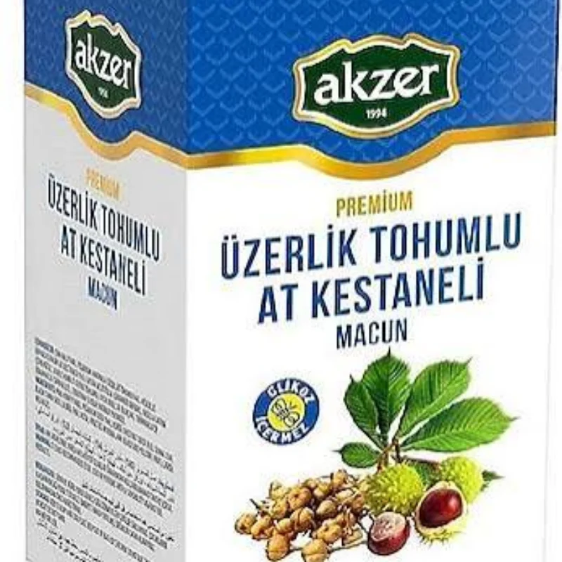 AKZER ÜZERLİK TOHUMLU AT KESTANELİ MACUN PREMİUM 300 GR.