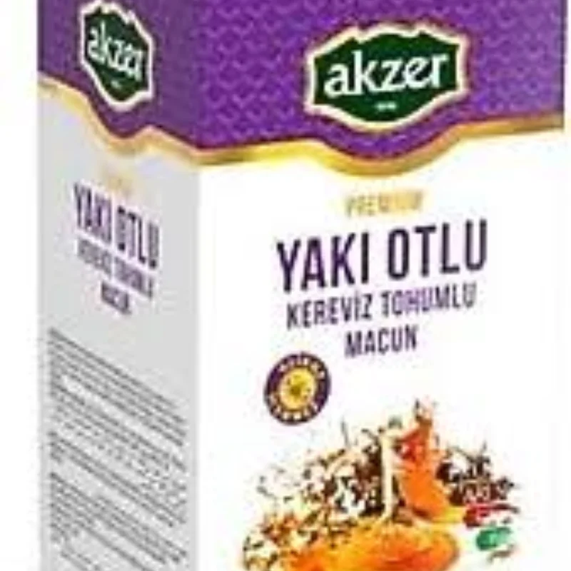 AKZER YAKI OTLU KEREVİZ TOHUMLU MACUN 300 GR.