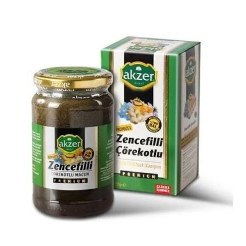 AKZER ZENCEFİLLİ ÇÖREKOTLU MACUN PREMİUM 420 GR.