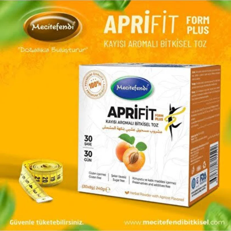 Mecitefendi APRİFİT FORM PLUS (KAYISI AROMALI BİTKİSEL TOZ) (30 ŞASE)