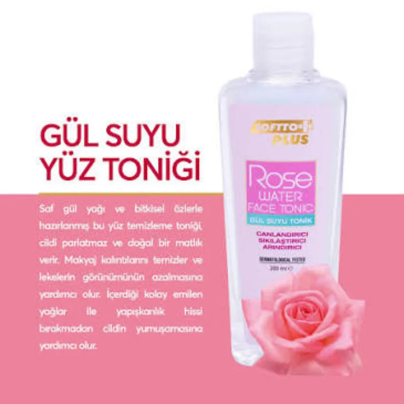 SOFTTO PLUS GÜL SUYU YÜZ TONİĞİ 200 ML