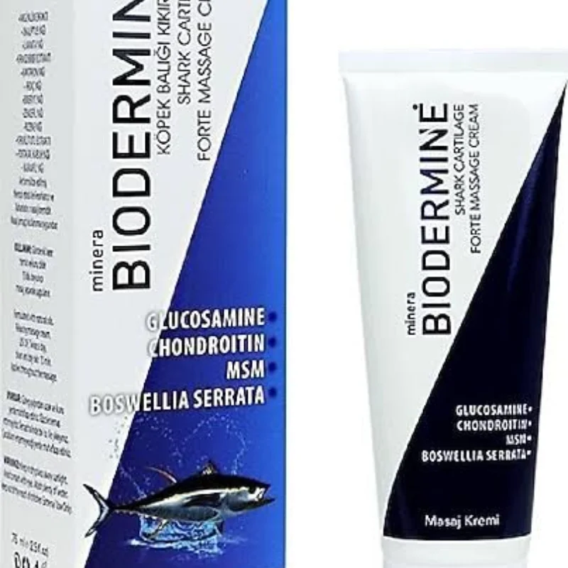 BIODERMINE GLUCOSAMINE MSM BOSWELLIA KÖPEKBALIĞI KIKIRDAĞI MASAJ KREMİ 75 ML.