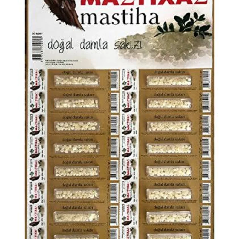 DOĞAL DAMLA SAKIZI KARTELA TEKLİ